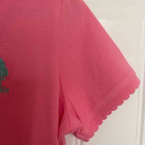 US Polo Assn Girls Top 8-9 Y Pink Polo Logo Embroidered Short Sleeve Collar new - Picture 5 of 17